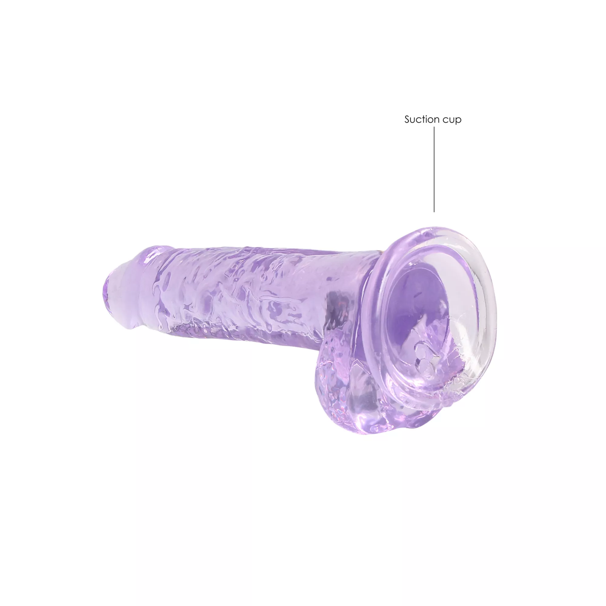 Clear Realistic Suction Cup Dildo with Balls - 7 Inch at Spencer's
