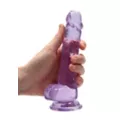 Clear Realistic Suction Cup Dildo with Balls - 7 Inch at Spencer's