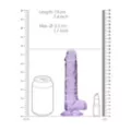 Clear Realistic Suction Cup Dildo with Balls - 7 Inch at Spencer's