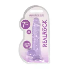 Clear Realistic Suction Cup Dildo with Balls - 7 Inch at Spencer's