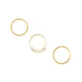 CZ Twist Seamless Hoop Nose Rings 3 Pack - 20 Gauge at Spencer's