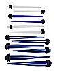 Multi-Pack Blue and White Tapers 6 Pair - 14-4 Gauge