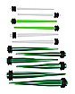 Multi-Pack Green and White Tapers 6 Pair - 14-4 Gauge