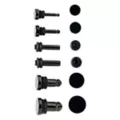 Multi-Pack Flat Top Black Plug Set - 6 Pair at Spirit Halloween