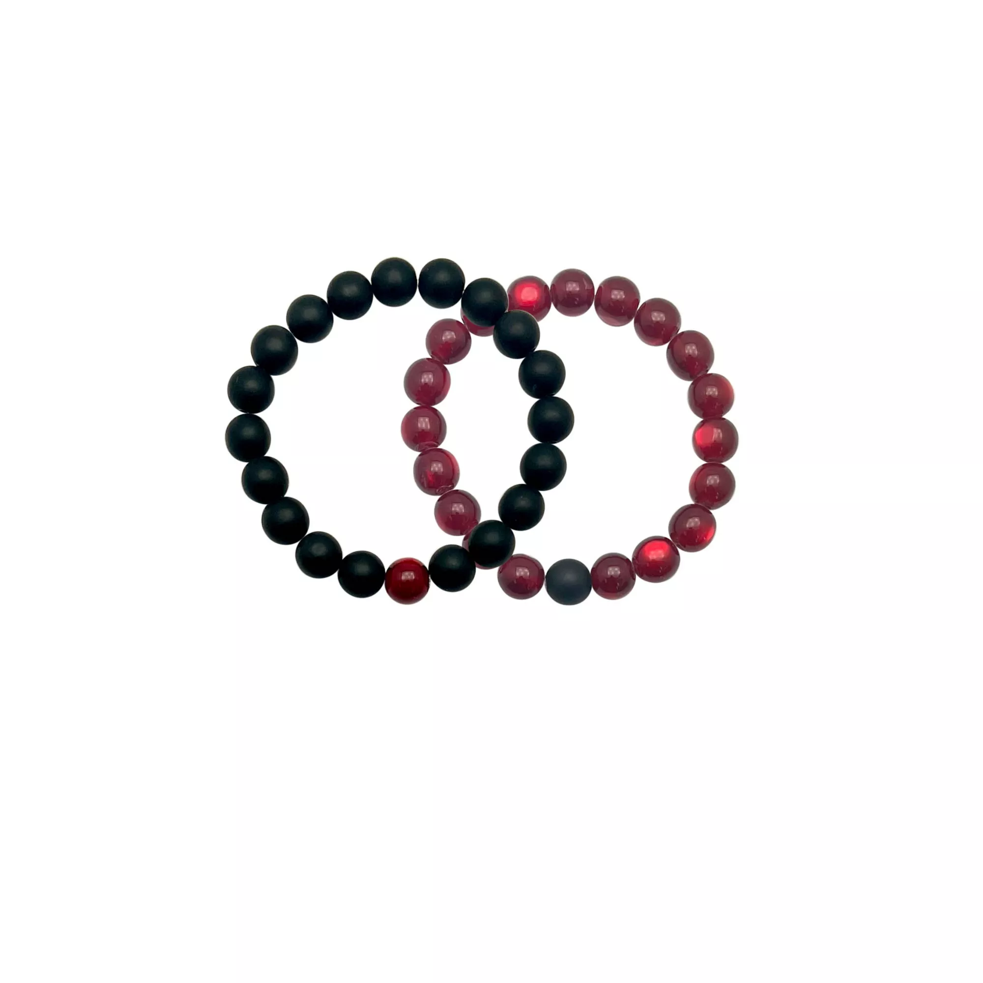 Red and Black Distance Bracelets - 2 Pack at Spencer's