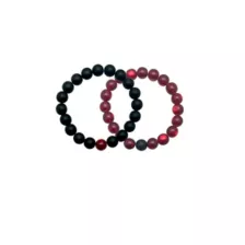 Red and Black Distance Bracelets - 2 Pack at Spencer's