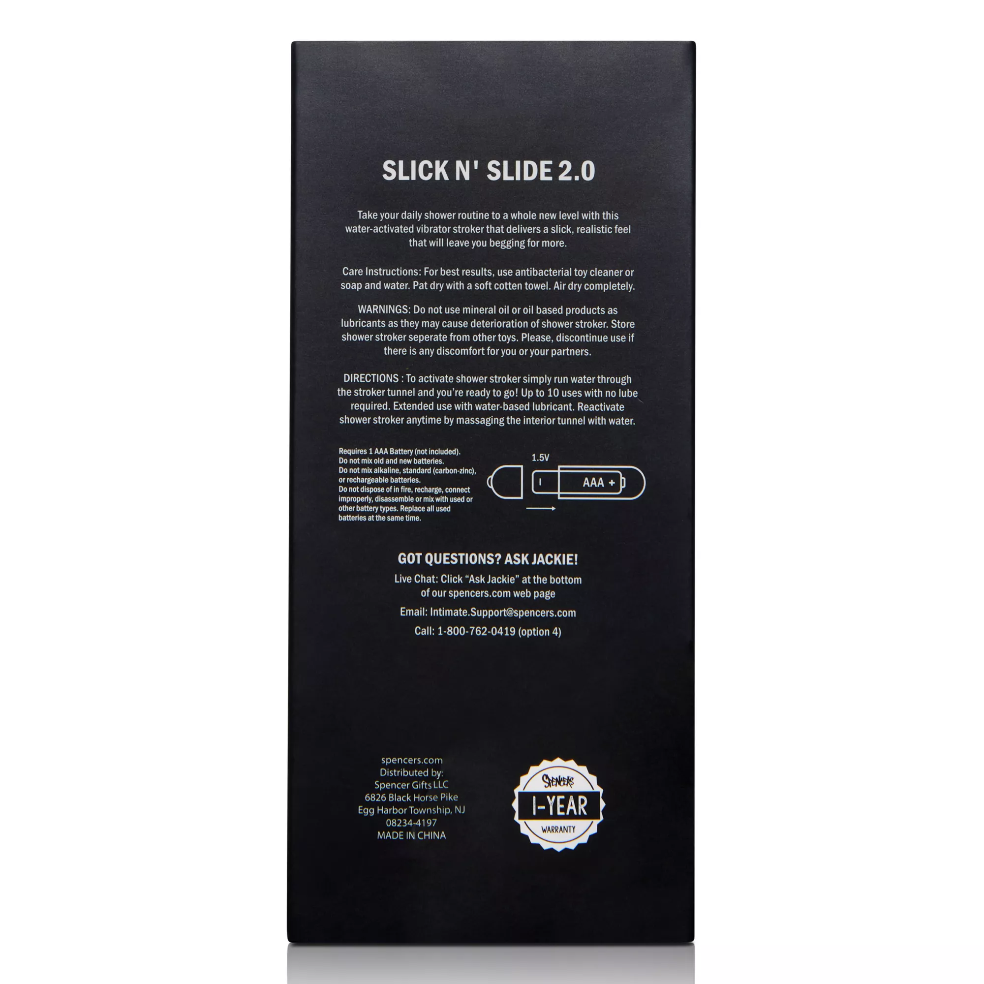 Slick N' Slide 2.0 Waterproof Vibrating Stroker - Arouz'd at Spencer's