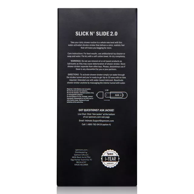 Slick N' Slide 2.0 Waterproof Vibrating Stroker - Arouz'd at Spencer's