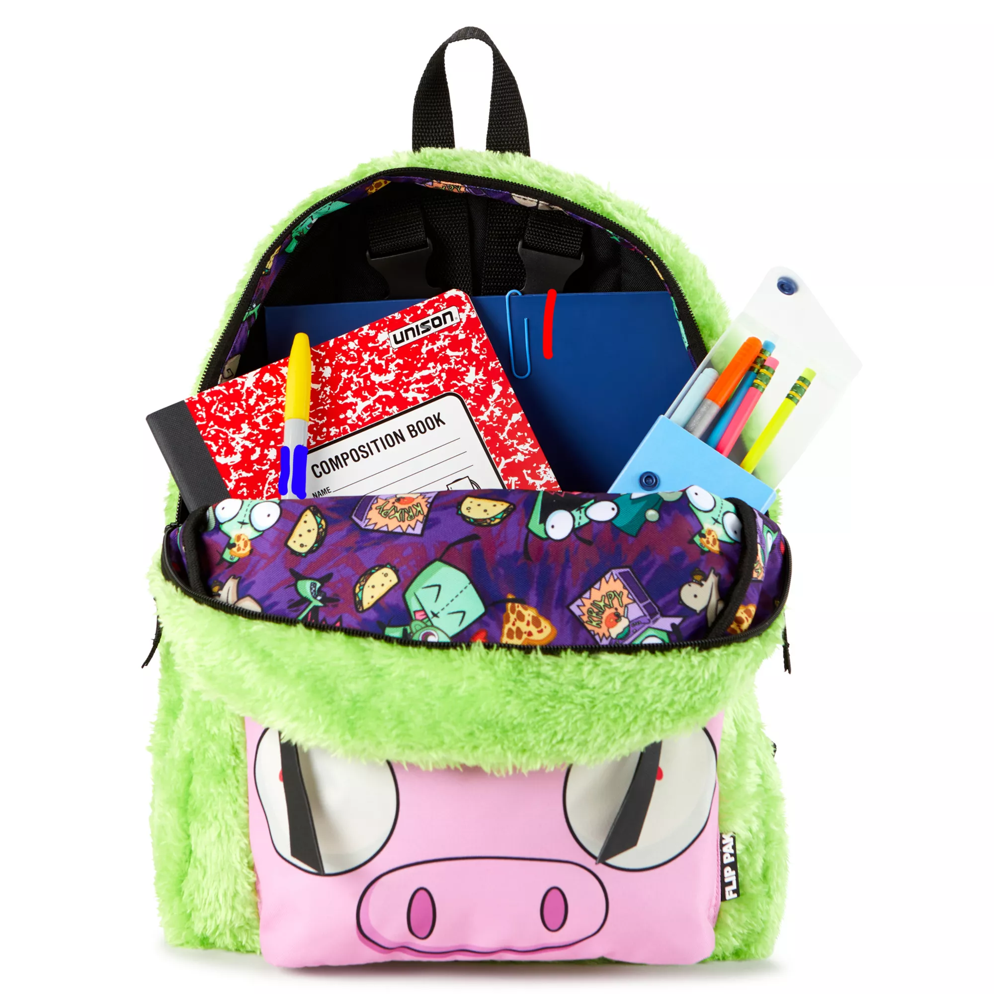 Gir Pig Tie Dye Interior Reversible Backpack - Invader Zim at Spencer's