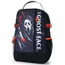Black Ghost Face Logo Backpack at Spencer's