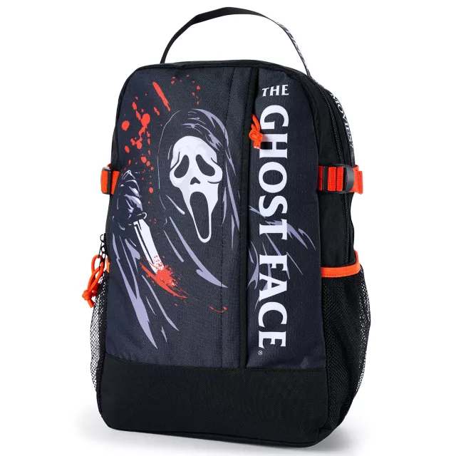 Black Ghost Face Logo Backpack at Spencer's
