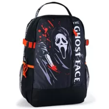 Black Ghost Face Logo Backpack at Spencer's