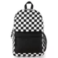 Black and White Checkered Backpack at Spencer's