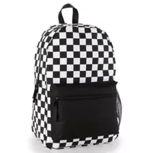 Black and White Checkered Backpack at Spencer's
