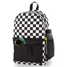 Black and White Checkered Backpack at Spencer's