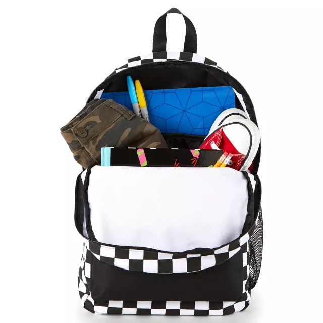 Black and White Checkered Backpack at Spencer's