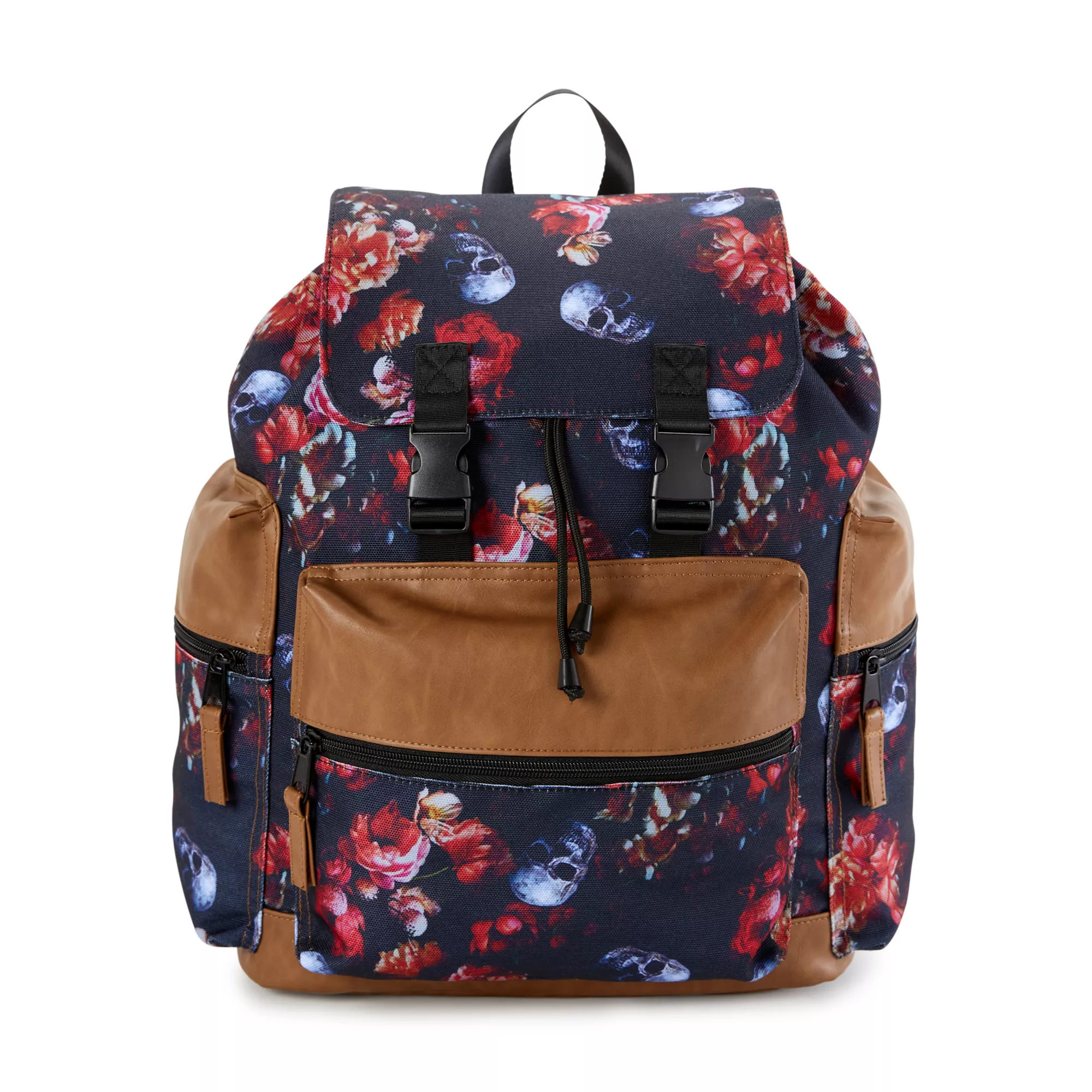 Skull Floral Rucksack Backpack at Spencer's