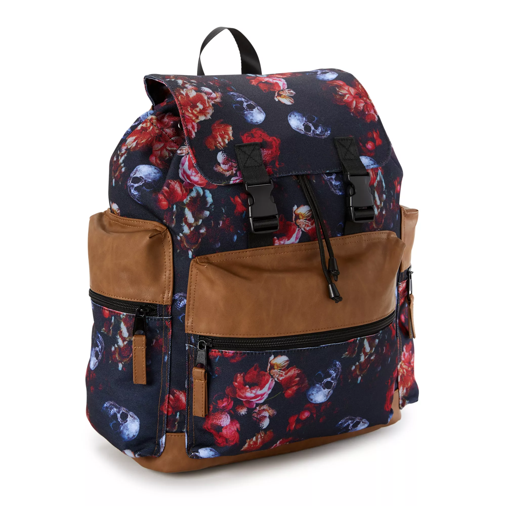 Skull Floral Rucksack Backpack at Spencer's