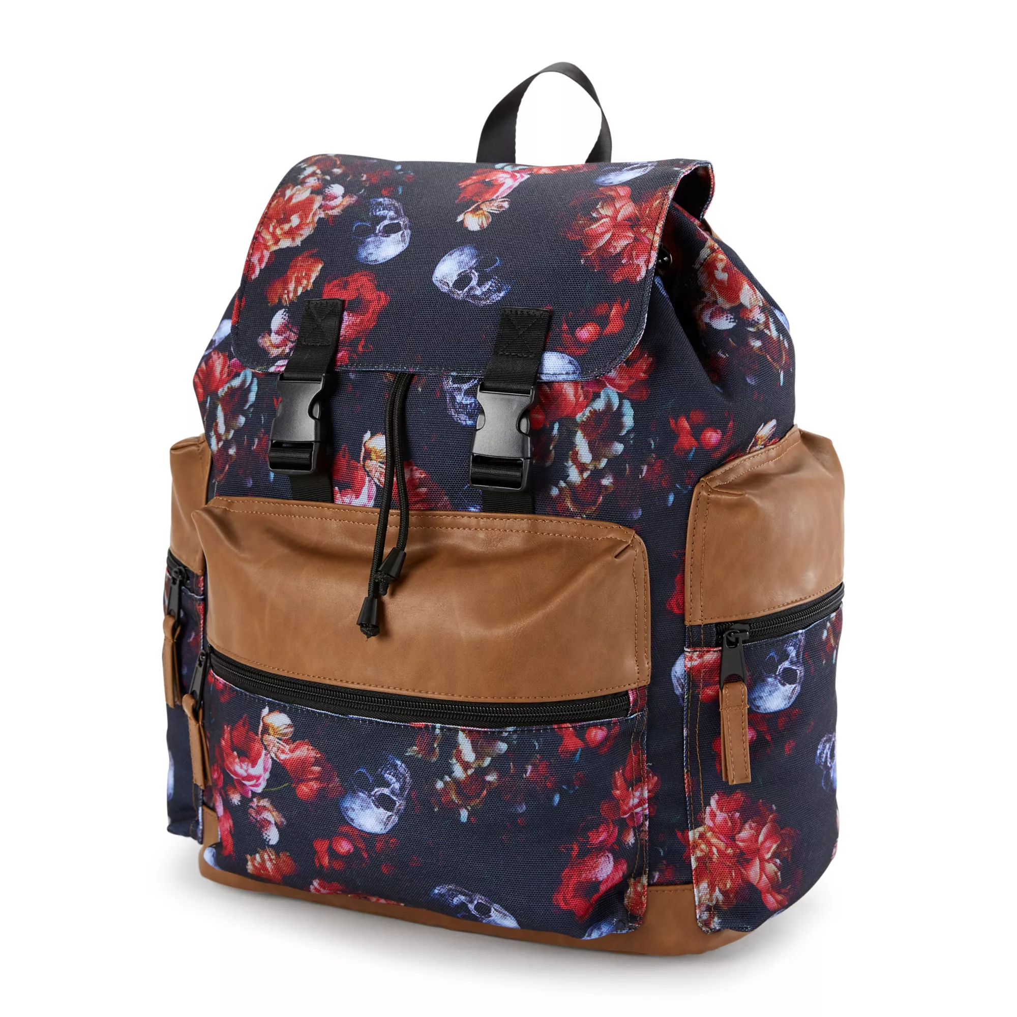 Skull Floral Rucksack Backpack at Spencer's