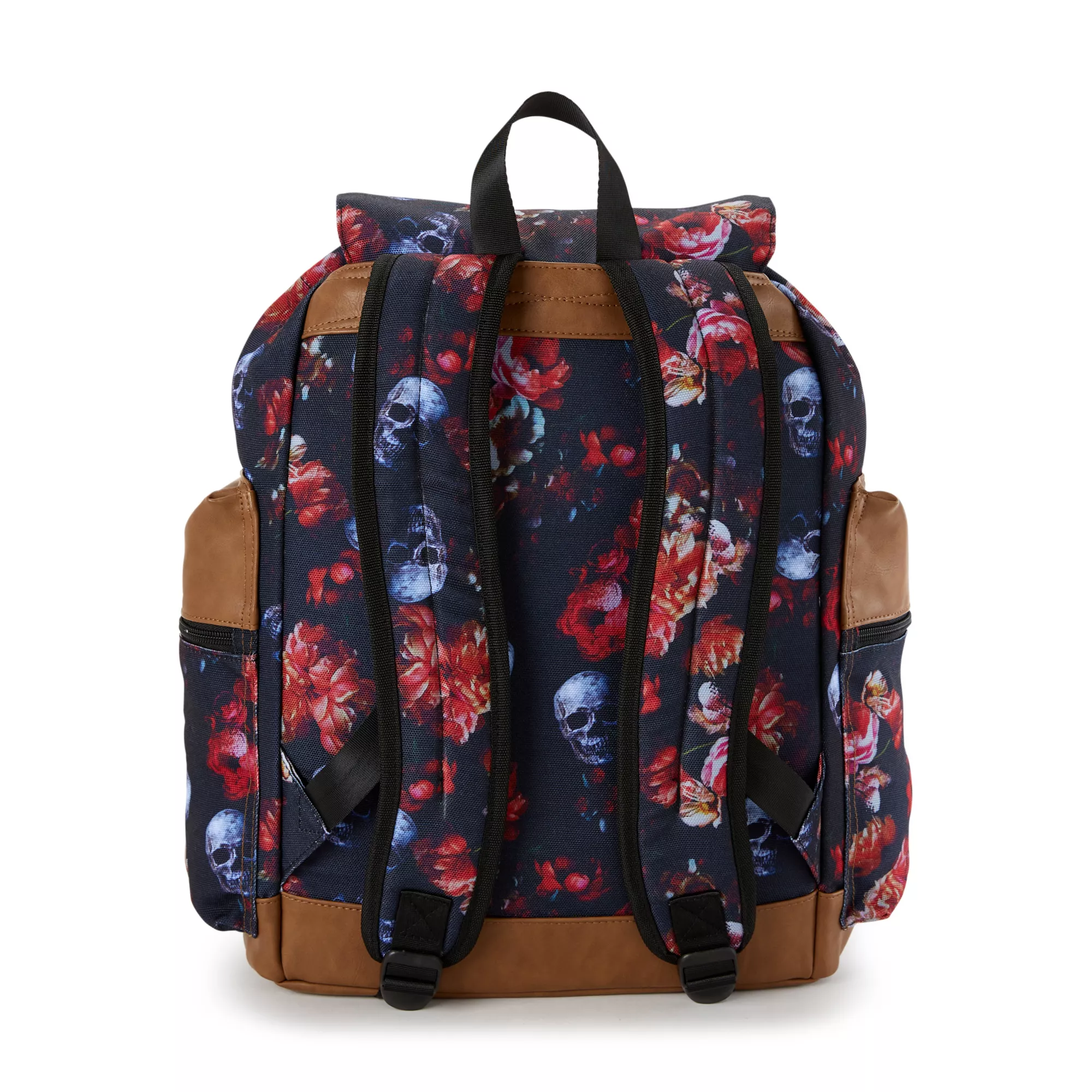 Skull Floral Rucksack Backpack at Spencer's