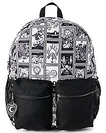 Black and White Tarot Card Backpack