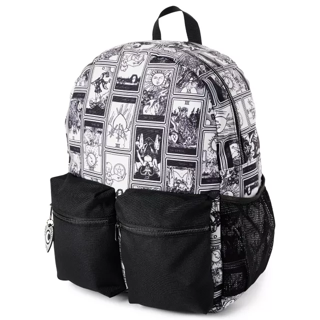 Black and White Tarot Card Print Backpack at Spencer's