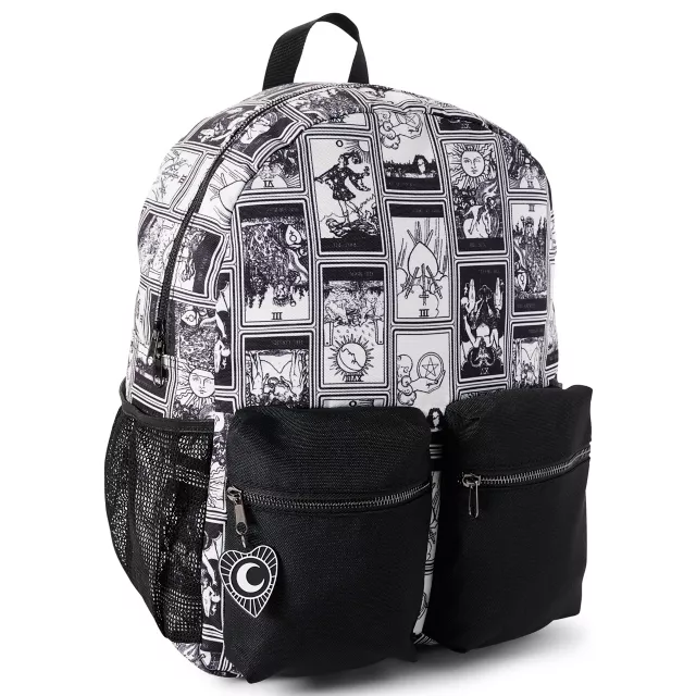 Black and White Tarot Card Print Backpack at Spencer's