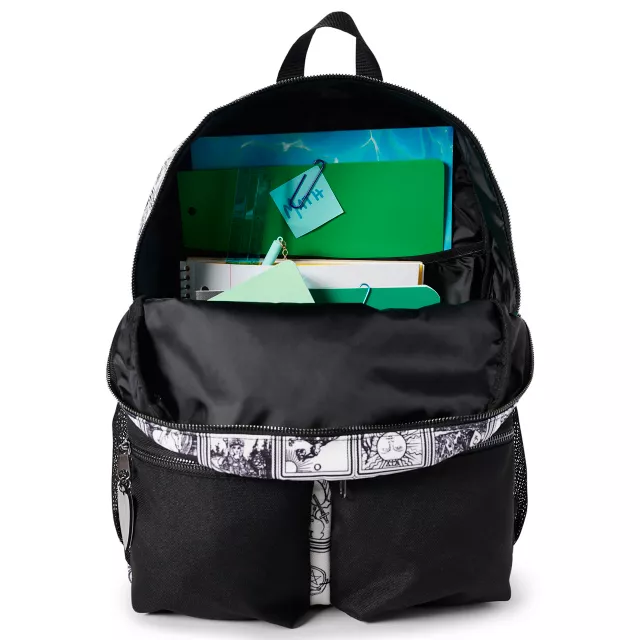 Black and White Tarot Card Print Backpack at Spencer's