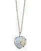 Moonstone Cage Stone Heart Necklace