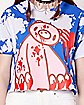 Bloody Tie Dye Gloomy Bear Crop Top T Shirt