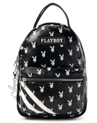 Black Embossed Playboy Bunny Mini Backpack - Spencer's