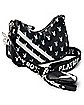 Black Double Stripe Playboy Shoulder Bag