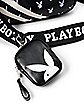 Black Double Stripe Playboy Shoulder Bag