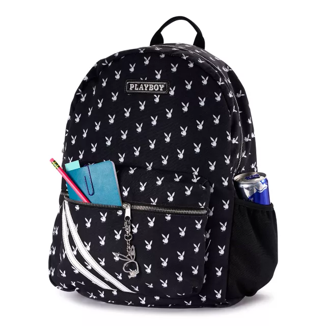 Playboy Bunny All Over Print Backpack Black at Spencer's