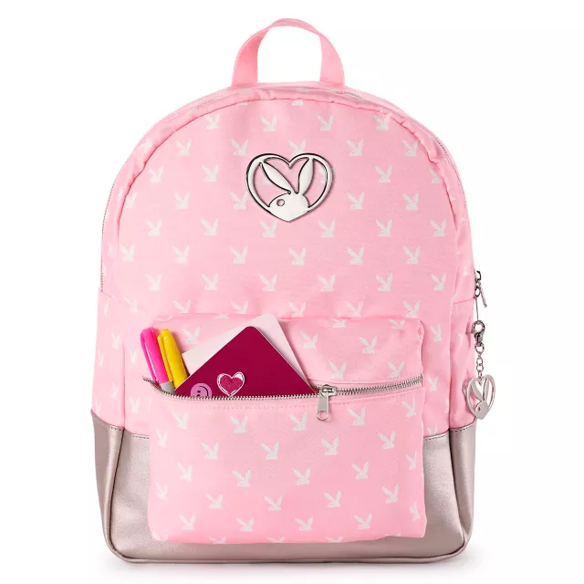 Playboy Bunny All Over Print Backpack Pink at Spencer's