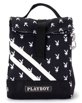 Playboy Bunny Print Roll Top Lunch Box Black - Spencer's