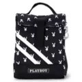 Playboy Bunny Print Roll Top Lunch Box Black at Spencer's