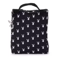 Playboy Bunny Print Roll Top Lunch Box Black at Spencer's