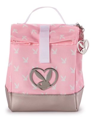 Playboy Bunny Heart Roll Top Lunch Box Pink