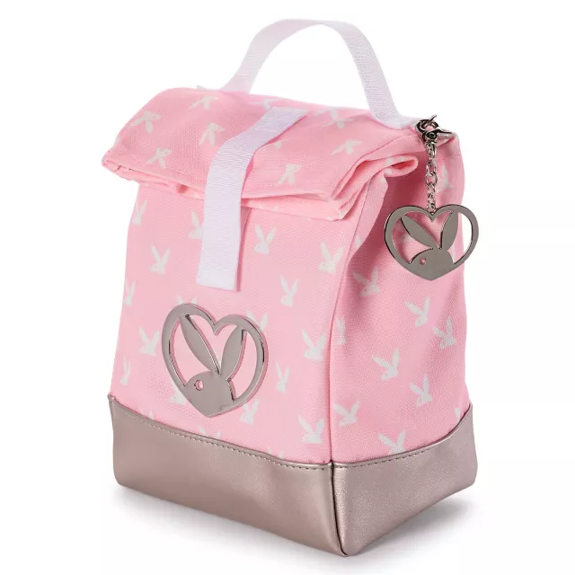 Playboy Bunny Heart Roll Top Lunch Box Pink at Spencer's