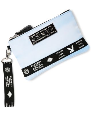 Taped Playboy Wristlet Blue