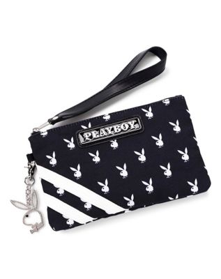 Stripe Playboy Wristlet