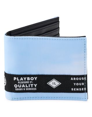 Blue playboy money clip – Diaz Custom Leather