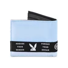 Playboy Taping Bifold Wallet Blue at Spencer's
