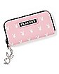 Pink Playboy Bunny Print Zip Wallet