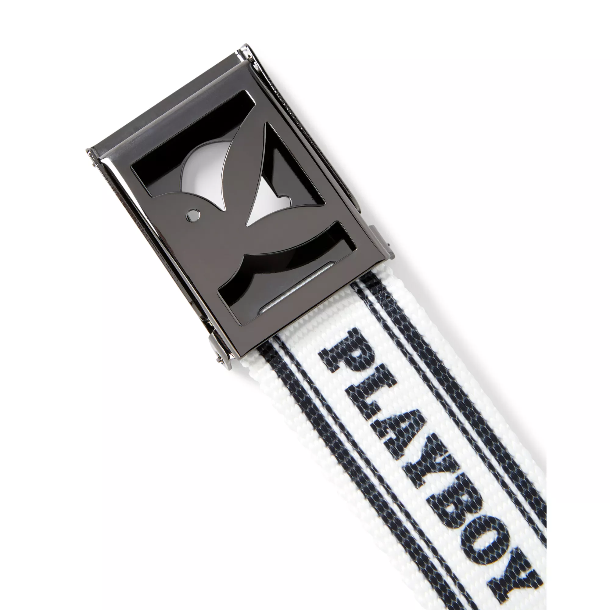 White Kanji Playboy Belt