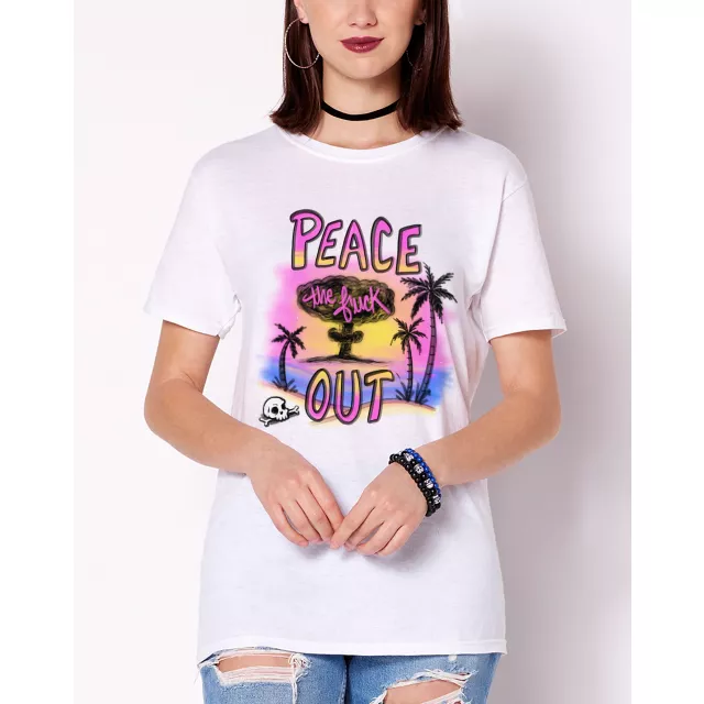 Peace the Fuck Out T Shirt at Spencer's