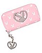 Pink Playboy Bunny Heart Zip Wallet