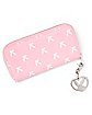 Pink Playboy Bunny Heart Zip Wallet