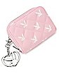 Pink Playboy Heart Compact Zip Wallet